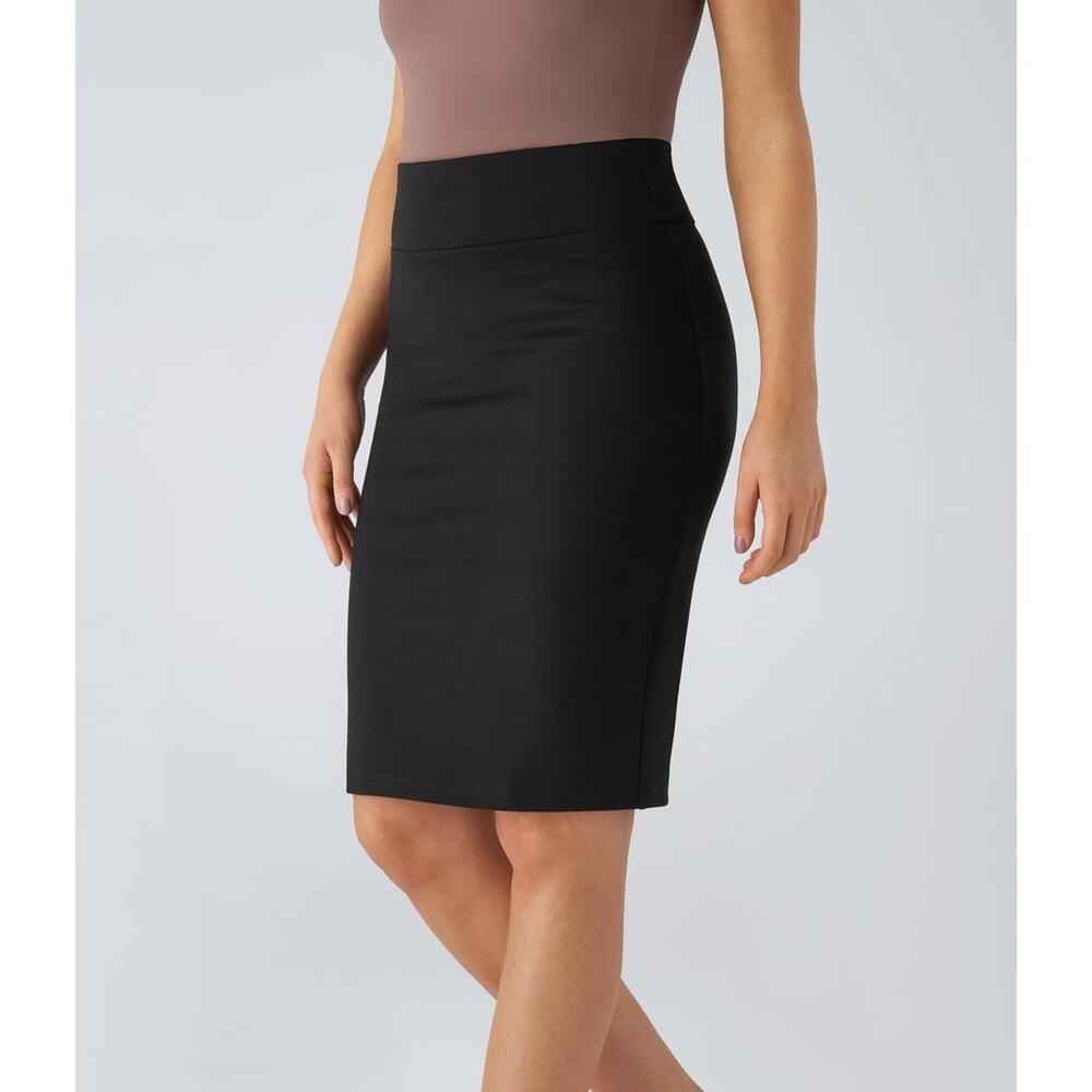 NWT Halara High Waisted Bodycon Work Pencil Skirt Black L